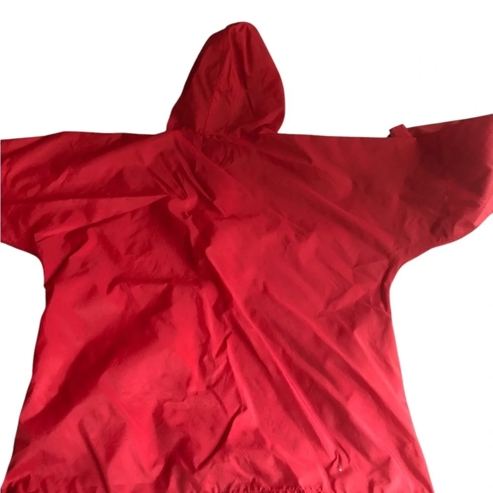 VINTAGE LL Bean‎ JACKET WOMEN’S Small RED NYLON HOODED RAIN COAT